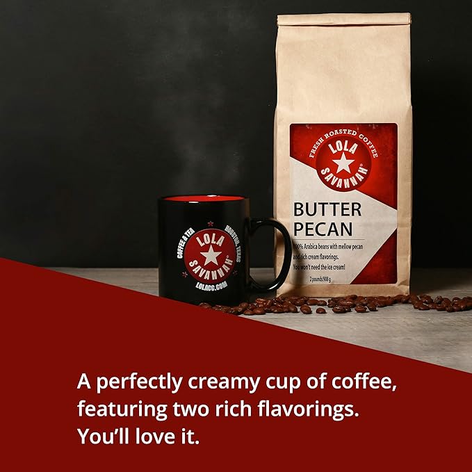 Lola Savannah Butter Pecan Ground Decaf Coffee 2lb