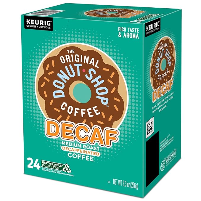 The Original Donut Shop Decaf Keurig Single-Serve K-Cup Pods Medium Roast Coffee 96 Count