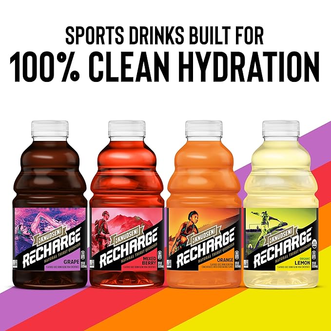 R.W. Knudsen Recharge Orange Sports Drink with Electrolytes 32 fl oz (Pack of 6)