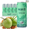 Wavii Hydration Organic Coconut Water with Organic Sea Moss 11 fl oz Cans Pack of 12 – Clean Refreshing Hydration with Naturally Occurring Electrolytes No Added Sugar Non-GMO