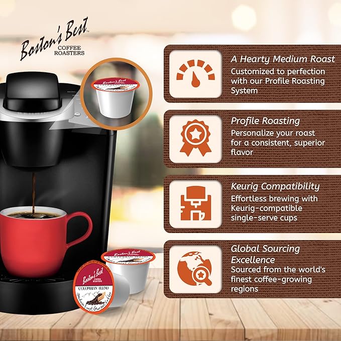 Boston’s Best - Colombian Blend Delectable Gourmet Coffee Bold Medium Roast Compatible with Keurig Coffee Maker - 1 Count (42 Single Serve Cups)