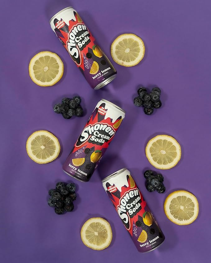 Shonen Soda - Berry Lemon Cream | 12 Fl Oz Can | 12-Pack