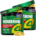 2-Pack Berberine Supplement - Triple Strength GLP-1 Activator w/Goldenseal Apple Cider Vinegar Green Tea Extract - Goldenseal Supplements Digestive Health Support Heart Immune System 120 Caps