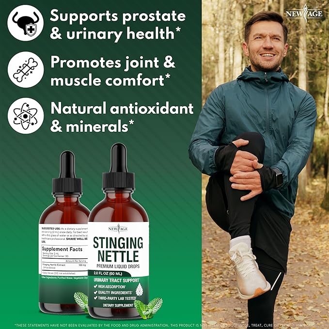 Stinging Nettle Root Drops - Stinging Nettle Extract Tincture for Men &amp Women - Liquid Urtica Dioica Supplement - 4 fl oz