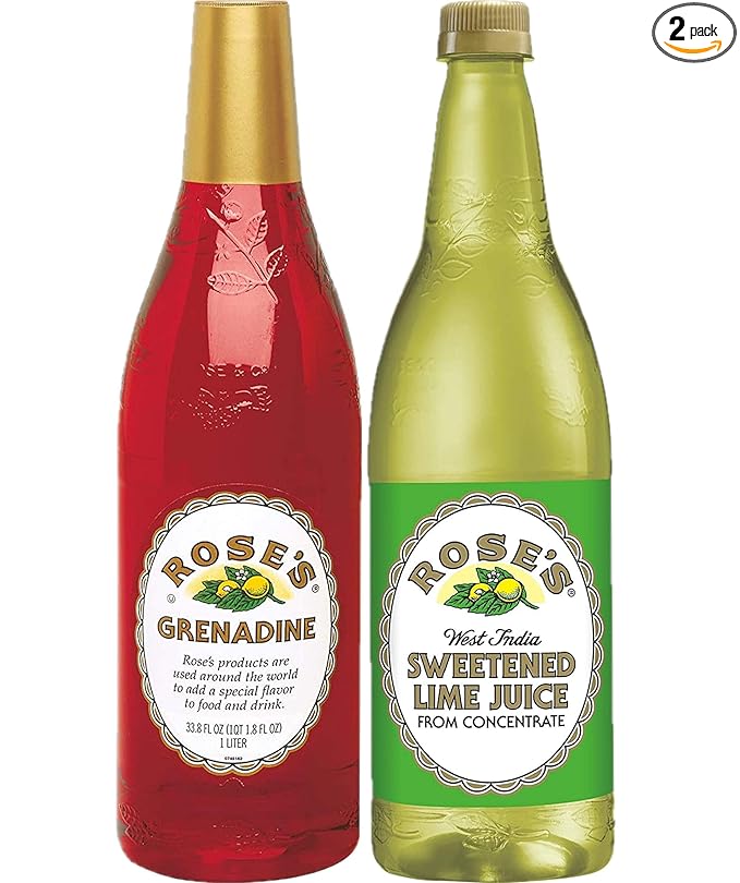 Rose's Grenadine Sweetened Lime Juice Variety Pack one liter