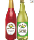 Rose's Grenadine Sweetened Lime Juice Variety Pack one liter