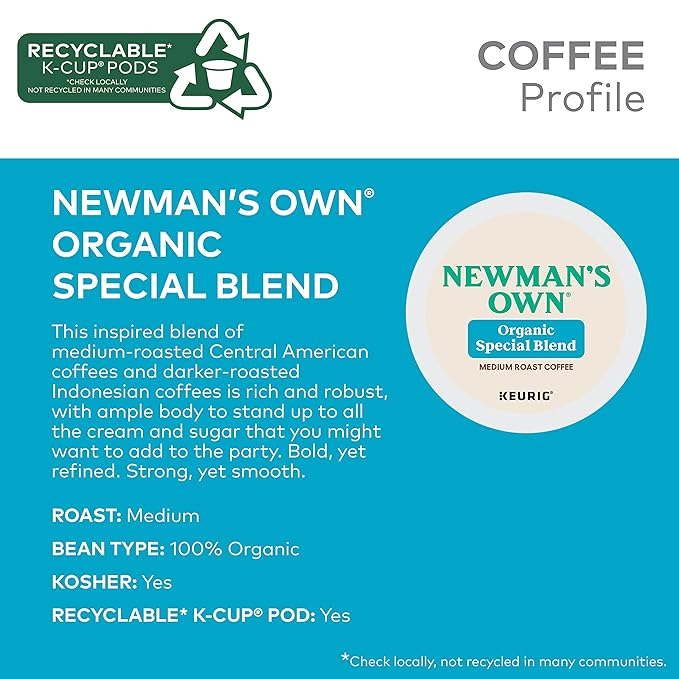 Newman's Own Organics Special Blend (Extra Bold) K-cups For Keurig Brewers 24-Count Box (Pack of 2)