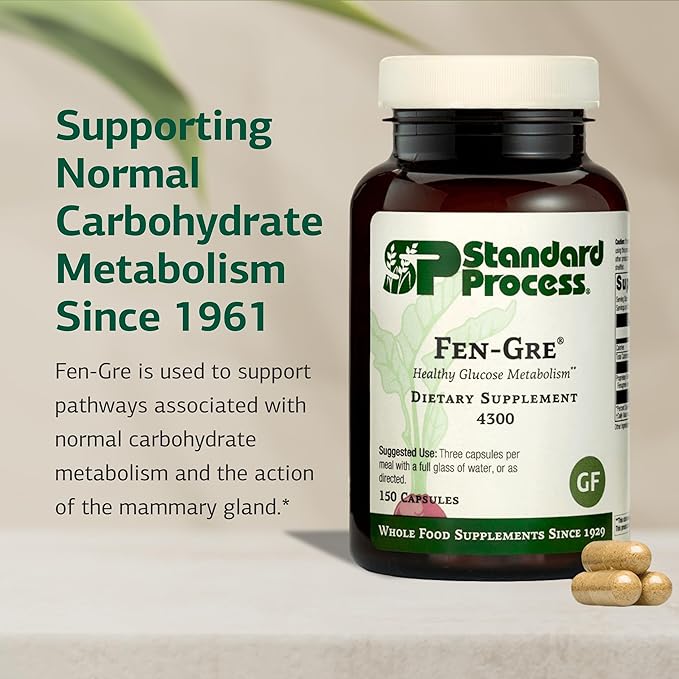 Standard Process Fen-Gre - Supports Respiratory Support &amp Healthy Metabolism - Aids Healthy Levels of Mucus &amp Phlegm - Supports Lung Health &amp Bronchial Tubes - Gluten-Free &amp Non-Dairy