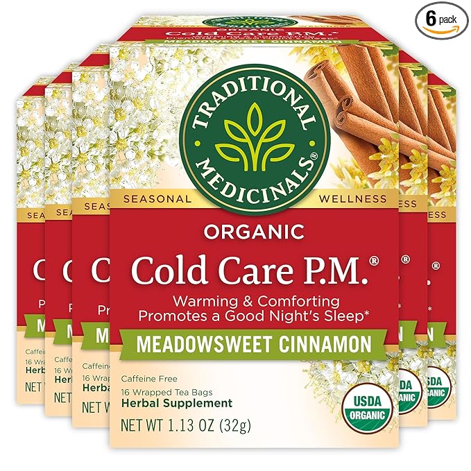 Traditional Medicinals Tea Cold Care Pm 16 Count (Pack Of 6)