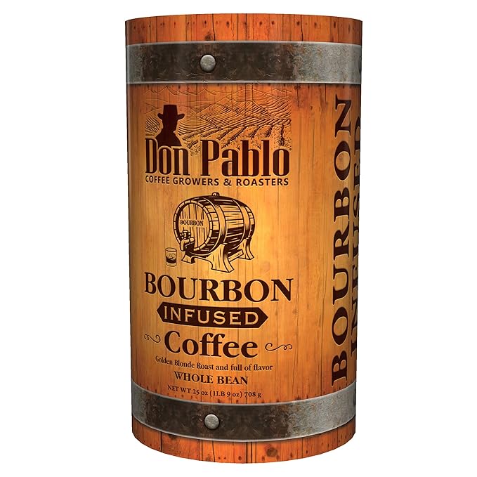 Don Pablo Bourbon Infused Coffee – 100% Arabica Whole Bean (25 oz. Light Roast Light Roast)