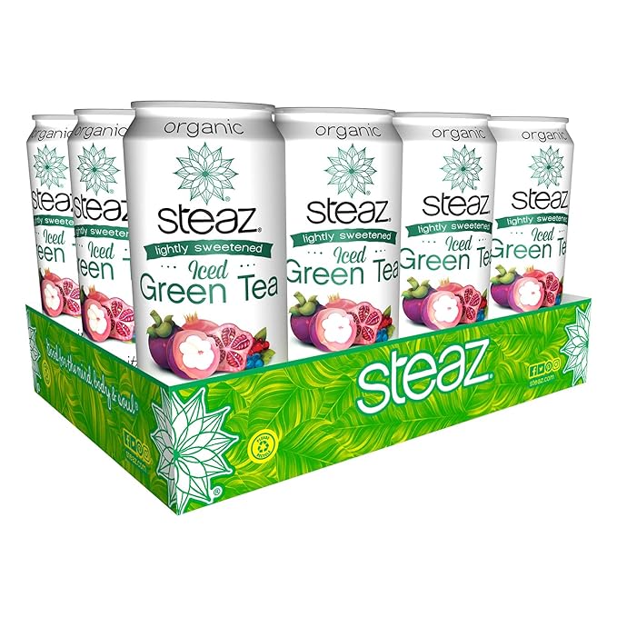 Steaz Lightly Sweetend Iced Green Tea 16 OZ (Super Fruit)