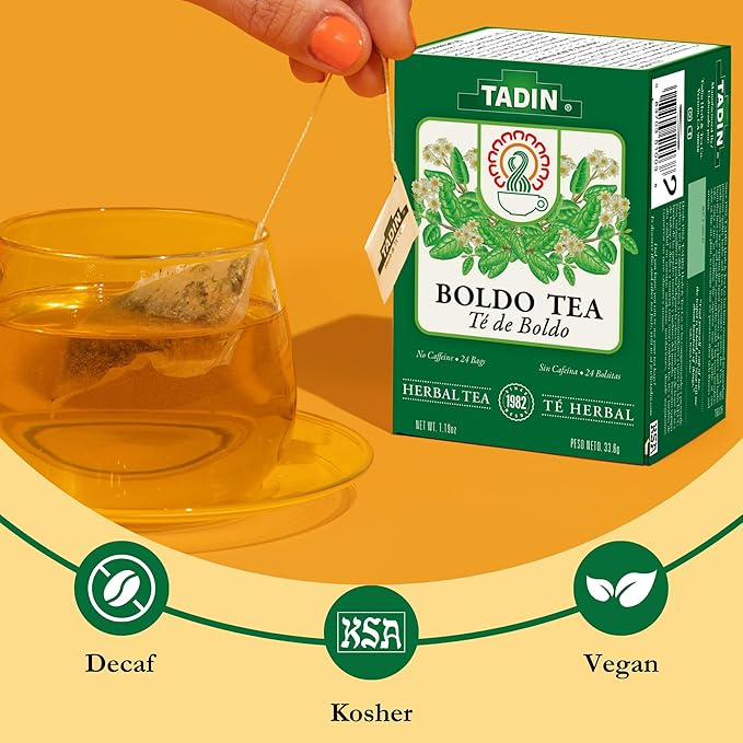 Tadin Boldo Herbal Tea Caffeine Free 24 Count (Pack of 6)