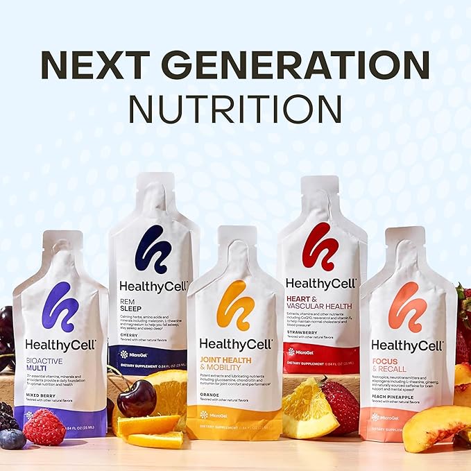 HealthyCell Glucose Support Supplement to Support Balanced Blood Sugar - Berberine Cinnamon &amp Chromium for Healthy Insulin Function &amp Proper Glucose Metabolism - 30 Gel Packs Apple Cinnamon