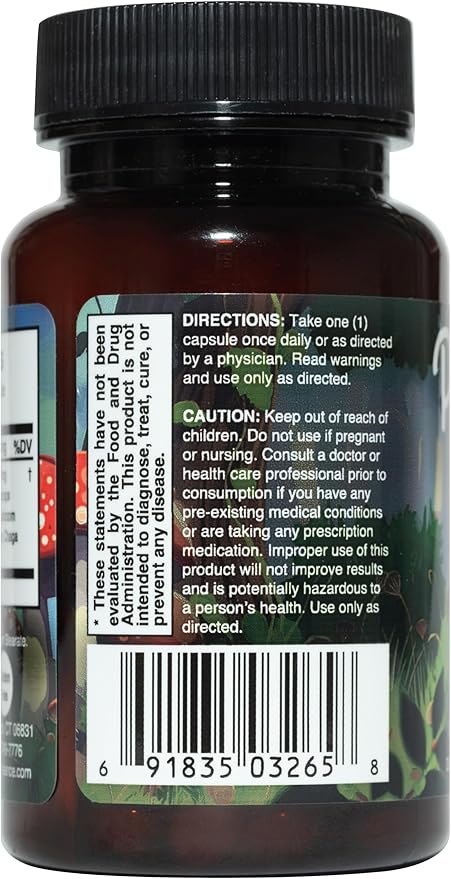 Natural Mushroom Supplement - Non-GMO Vegan Gluten-Free