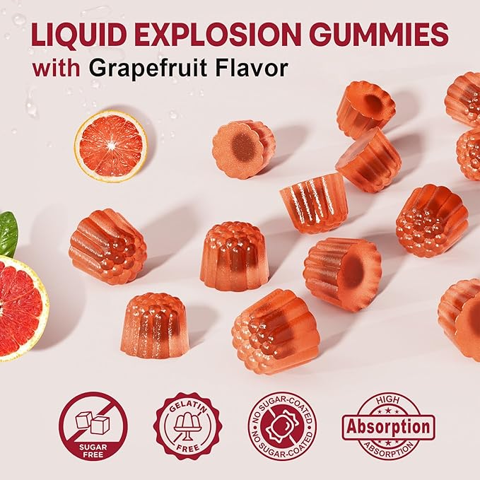 Maca Root Filled Gummies 2000mg for Women Men | Sugar Free | Organic Black Red Yellow Maca Root Supplement Gummy Chews with Ashwagandha Ginseng &amp Zinc | Vegan Non-GMO Grapefruit Flavor 60 Cou