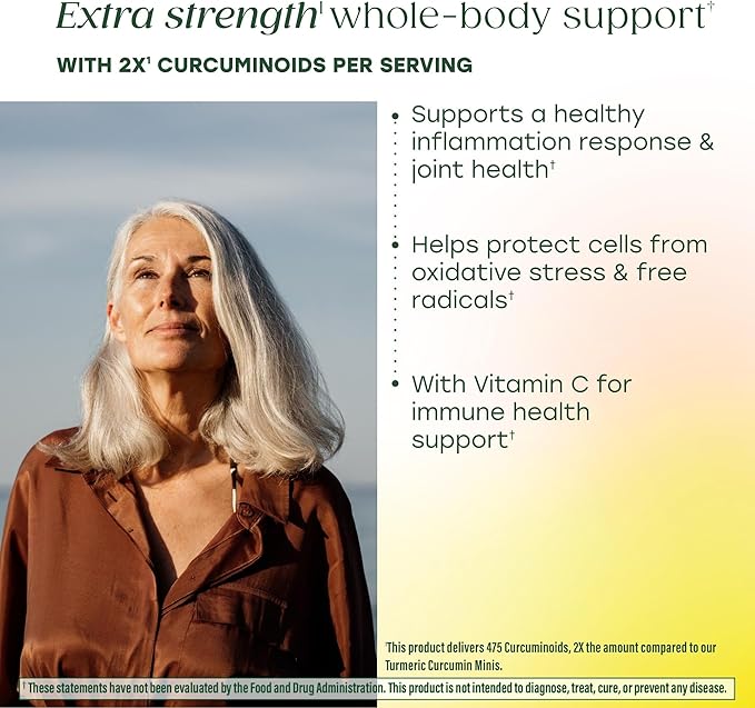 MegaFood Whole Body Turmeric Curcumin Supplement - Turmeric Supplement With Black Pepper &amp Vitamin C - 475 mg Curcuminoids Per Serving - Antioxidant &amp Immune Support - Vegan - 120 Tablets 60