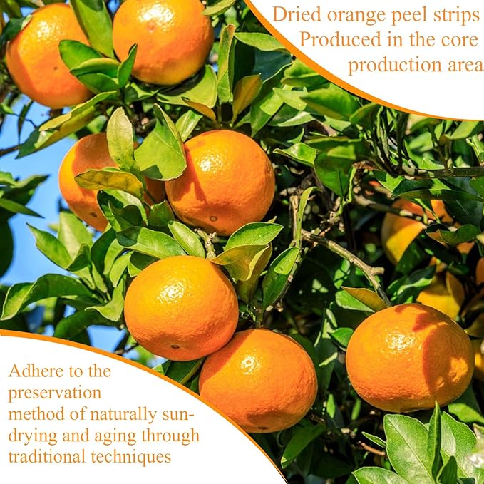 Lingyunxi Dried Orange Peel Tea Dried Tangerine Peel for Tea Aged Mandarin Peel Citrus Chen Pi Si for Cooking 橘皮 陈皮 橘皮丝 陳皮丝