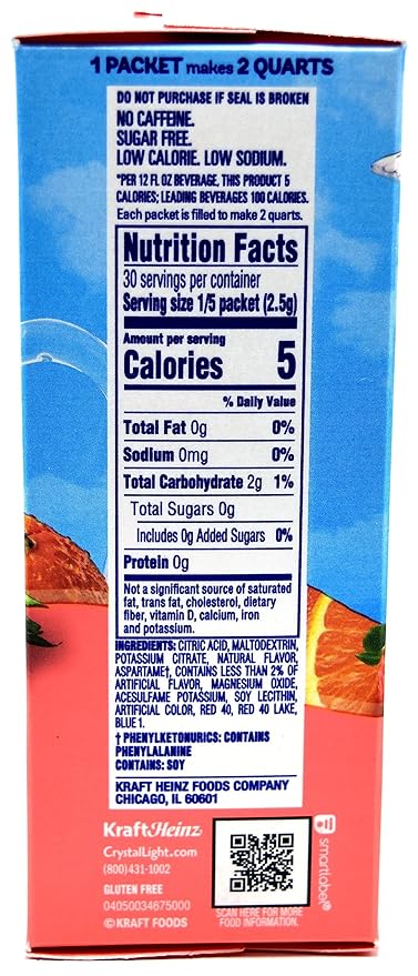 Crystal Light Strawberry Orange Banana Drink Mix 12-Quart 2.4-Ounce Canister (Pack of 20)