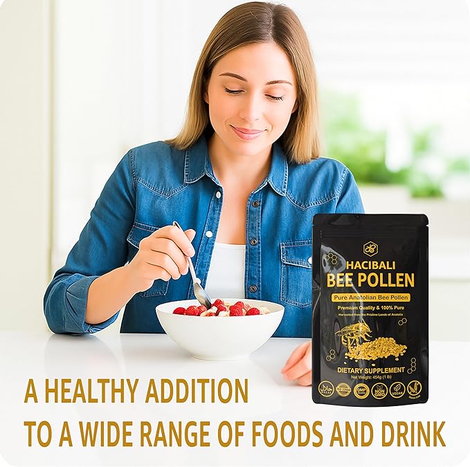 Organic Bee Pollen Granules – 1 lb (454g) – Raw &amp Natural – EU &amp USDA Organic Certified – Halal Kosher GMP ISO 22000 – Premium Anatolian Bee Pollen Superfood