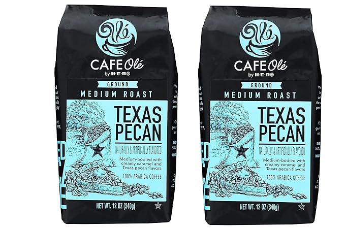Roasting Plant Cafe Ole Texas Pecan Ground Coffee 12oz pack of 1 (12 Ounce (Pack of 2))
