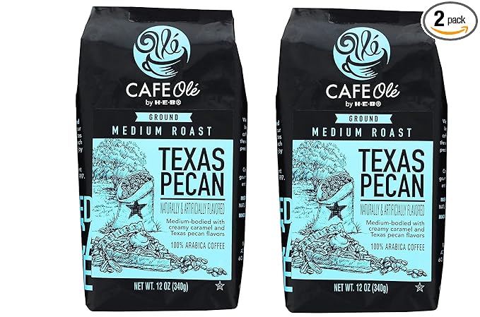 Roasting Plant Cafe Ole Texas Pecan Ground Coffee 12oz pack of 1 (12 Ounce (Pack of 2))
