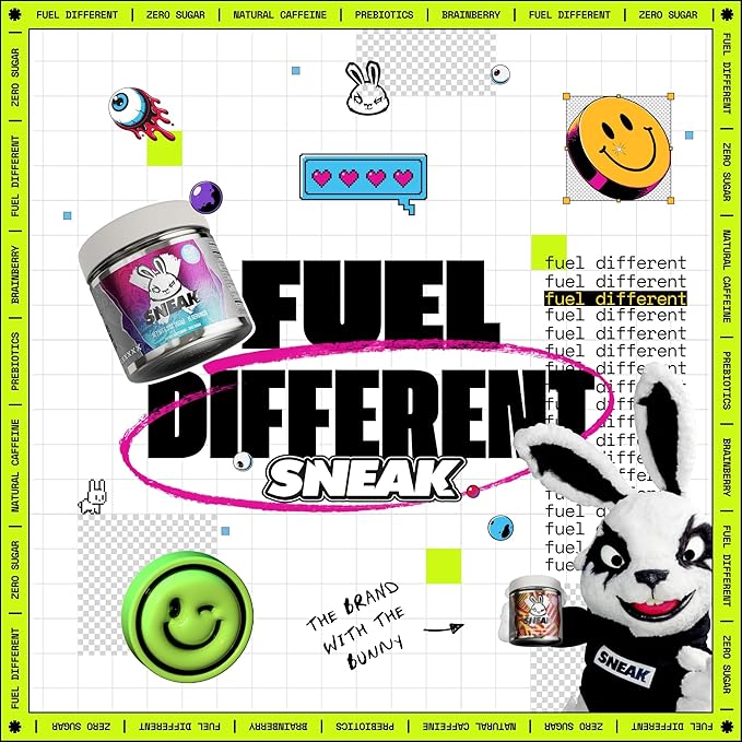 SNEAK Energy Drink Powder | G.O.A.T Cherry Apple with Brainberry | No Sugar. No Nasties. Just Natural Caffeine Focus-Boosting Nootropics | 25 Servings