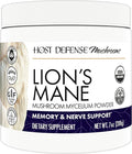Host Defense Lion's Mane Powder - Brain Health Support Supplement - Mushroom Supplement to Support Focus &amp Memory Function - Immune &amp Nervous System Support Supplement - 7 oz (133 Servings)*