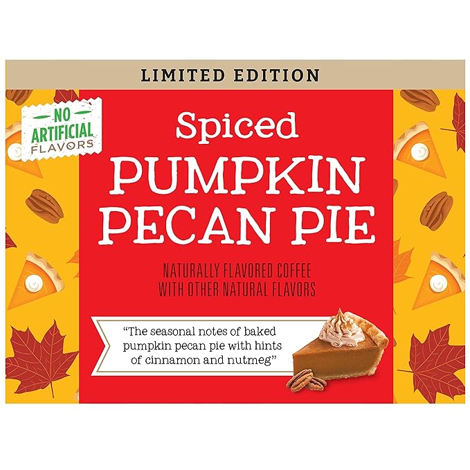 Community Coffee K-Cup Coffee Pods Spiced Pumpkin Pecan Pie Naturally Flavored Coffee for Keurig Coffee Makers 100% Arabica Limited Edition 60 Count (Pack of 1)