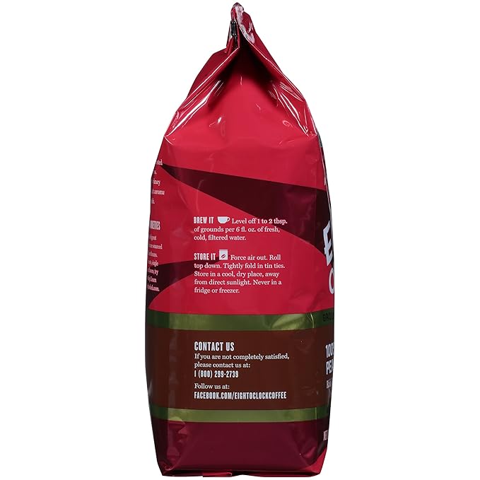 Eight O'Clock Ground Coffee 100% Colombian Peaks 33 Ounce (Pack of 1)
