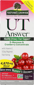 Nature's Answer UT Answer | Urinary Tract System Support | Cranberry Flavor Dietary Supplement | Alcohol-Free Gluten-Free Not Tested on Animals &amp Vegan 4oz