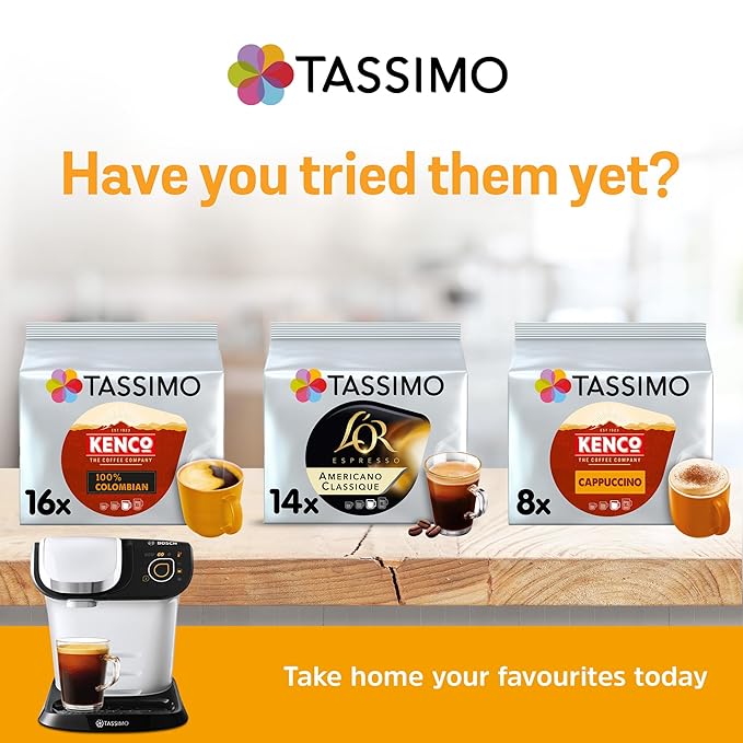TASSIMO Costa Americano 16 T DISCs (Pack of 5 Total 80 T DISCs) white and red