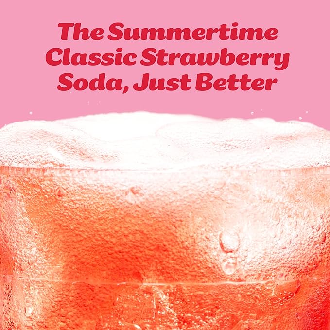 Slice Healthy Soda Strawberry Prebiotic &amp Probiotic Soda Pop 5g Fiber 35 calories 12 fl oz 12 Pack