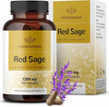 HERBAMAMA Red Sage Supplement Capsules - 1200mg Red Sage Root (Dan Shen) for Antioxidant Support - Vegan Non-GMO Salvia Miltiorrhiza Supplement