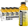 BODYARMOR Flash I.V. Electrolyte Beverage Tropical Punch Hydration Drink with Coconut Water For Rapid Rehydration Post Workout Recovery 20 Fl Oz (Pack of 12)