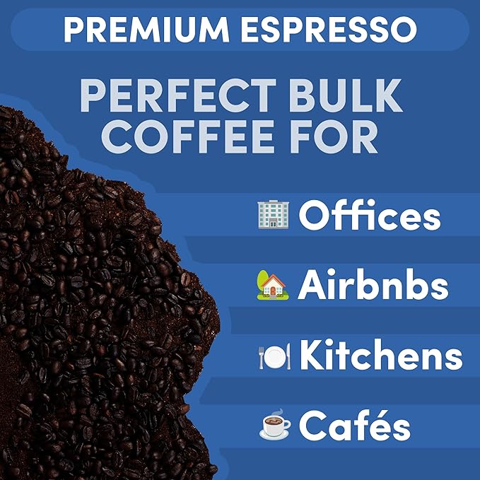Sarasota Coffee Whole Bean Espresso | Dark Roast Gourmet Coffee Beans | Low Acid Mold Free Specialty Grade Bulk Beans | 5lb (80 oz)