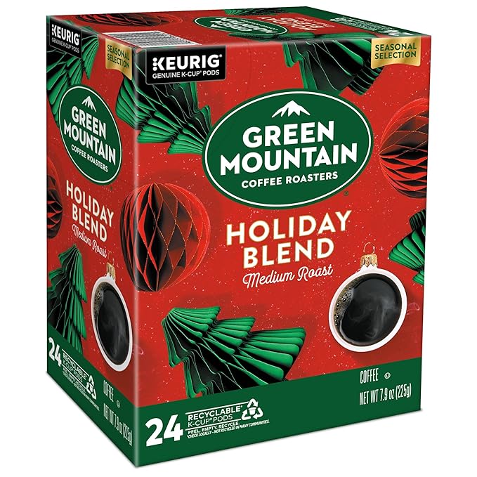 Green Mountain Coffee Roasters Holiday Blend Keurig Single Serve K-Cup Pods 96 Count