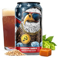 Go Brewing - Freedom Amber - Gluten-Free Non-Alcoholic Craft Beer - Small Batch Low-Calorie Brew - Earthy Caramel and Corn Flavor Profile - Smooth Finish - Ideal for Any Occasion (12 Oz 12 Cans)