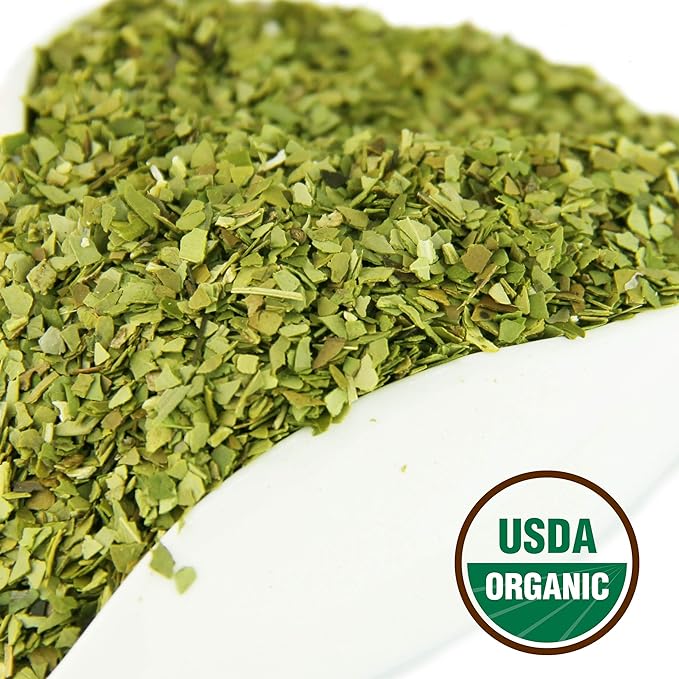 Yerba Mate Tea 1LB (16Oz) HI-CAFFEINE 100% CERTIFIED Organic SUPER-GREEN Yerba Mate | NO Dust | FRESH - NEVER Aged (Ilex Paraguariensis) | Brazilian Rain Forest Grown from U.S. Wellness Naturals | HI-