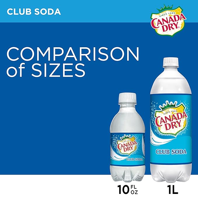 Canada Dry Club Soda 1 L bottle (pack of 12)