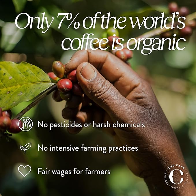 Cru Kafe Ristretto USDA Organic Espresso Coffee Capsules (100 Pods) Fairtrade Coffee Pods Compatible with Nespresso Original Line and Pixie Machines