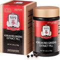 JUNG KWAN JANG Korean Red Ginseng Extract Pill - Red Panax Ginseng Energy Supplements with Rice Powder Vitamins C &amp E - No Caffeine (800 Pills 5.93 oz)