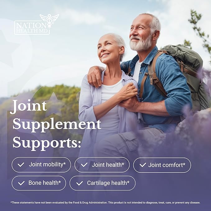 Joint Complex - Joint &amp Cartilage Health - Joint Support Supplement with Calcium NEM Eggshell Membrane Boswellia Serrata - Knee Supplements for Men &amp Women 60 Capsules