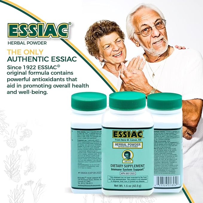 Essiac GENUINE Tea Powder ESSIAC ORIGINAL Tea Powder – 1.5 oz Bottle | Powerful Antioxidant Blend to Help Promote Overall Health &amp Well-being | Original Formula from 1922 (1 pack)