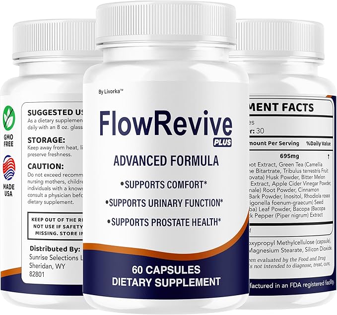 (2 Pack) FlowRevive Plus Capsules - Official FlowRevivePlus Pills Premium Advanced Formula 120 Capsules for 2 Months