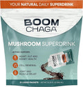 Mushroom Superdrink | Chaga Mushroom Extract Liquid Concentrate with Antioxidants for Immunity Boost Beta-Glucans for Heart Health Oxalate-Free 31 Single-Serving Packets