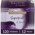 New English Teas Fruit &amp Herbal Tea 120 Teabags 12 Packs of 10 Individually Wrapped Tea Bags Naturally Caffeine Free (Superfruit)