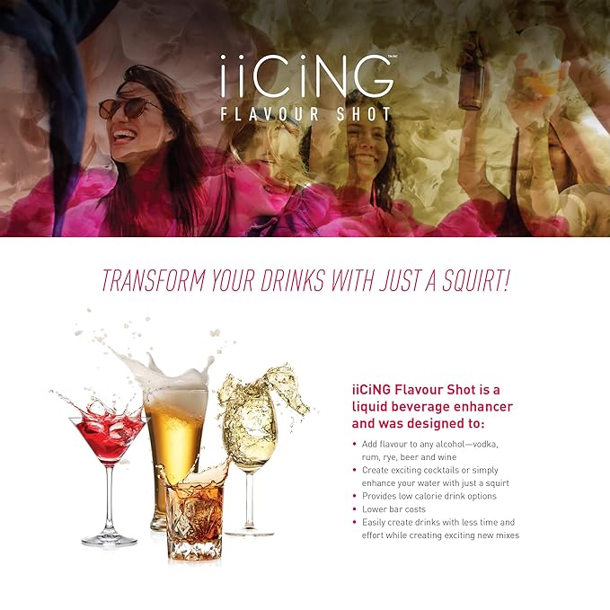 iiCiNG Flavour Shot – Blueberry Bang – All Natural flavours | Zero Calories | 1 bottle | 48ml | 24 servings | You’re in control of your own flavour |All you need to do is squirt | 6 pack