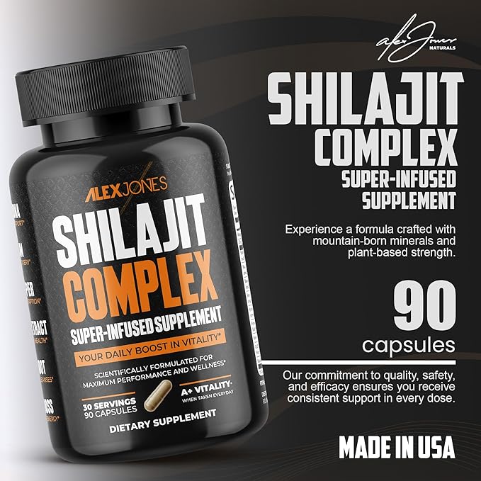 Maximum Vitality Shilajit Complex – Multi-Herb Formula with Sea Moss Ashwagandha for Men &amp Black Seed Oil – Shilajit Wellness Support – 90 Count Capsules