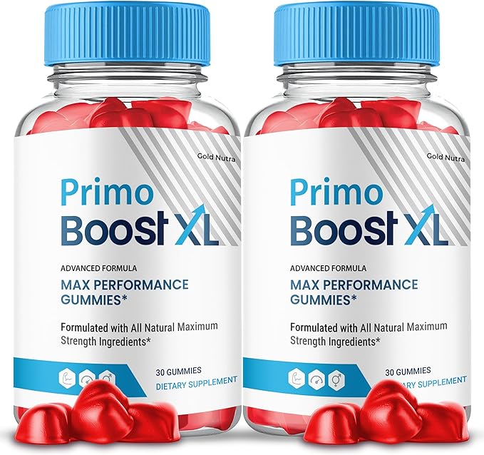 PrimoBoost XL Gummies Primo Boost XL Supplement High Potency All Natural Formula (2 Pack)