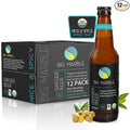 Big Marble Organic Ginger Beer Premium Non-Alcoholic Real Ginger Fair Trade Certified No Artificial Sweeteners/Colors for Cocktails &amp Mocktails - 12 Pack 355ml (12 Fl Oz) Bottles